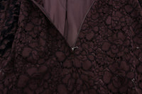 Thumbnail for Elegant Purple Floral Lace Maxi Dress