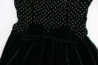 Thumbnail for Enchanted Emerald Velvet Crystal Maxi Dress