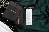 Thumbnail for Enchanted Emerald Velvet Crystal Maxi Dress