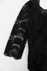 Thumbnail for Elegant Black Floral Lace Maxi Dress