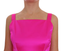 Thumbnail for Elegant Silk Full Length Pink Sheath Dress