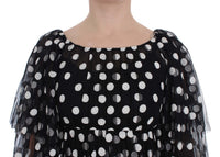 Thumbnail for Elegant Polka Dotted Ruffled Dress