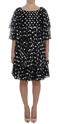 Thumbnail for Elegant Polka Dotted Ruffled Dress
