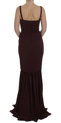 Thumbnail for Elegant Bordeaux Sheath Dress