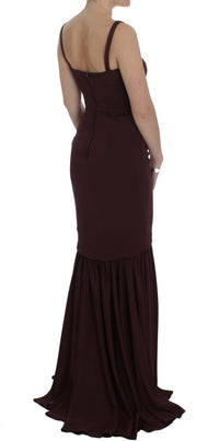 Thumbnail for Elegant Bordeaux Sheath Dress