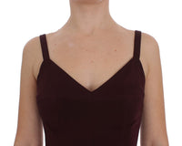 Thumbnail for Elegant Bordeaux Sheath Dress