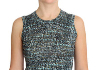 Thumbnail for Elegant Blue Wool Vest Pullover Top