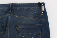 Thumbnail for Chic Blue Wash Painted Slim Fit Jeans