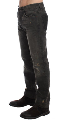 Thumbnail for Elegant Gray Regular Fit Denim Jeans