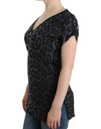 Thumbnail for Sultry Leopard V-Neck Modal Top