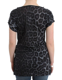 Thumbnail for Sultry Leopard V-Neck Modal Top