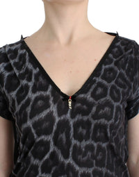 Thumbnail for Sultry Leopard V-Neck Modal Top