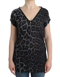 Thumbnail for Sultry Leopard V-Neck Modal Top