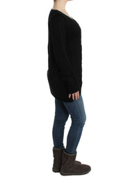 Thumbnail for Alluring Black Knitted Crew Neck Sweater