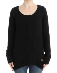 Thumbnail for Alluring Black Knitted Crew Neck Sweater