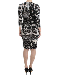 Thumbnail for Elegant Printed Jersey Sheath Dress