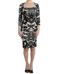 Thumbnail for Elegant Printed Jersey Sheath Dress