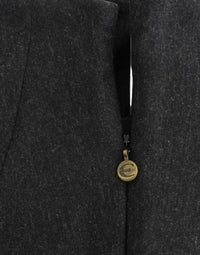 Thumbnail for Elegant Gray Strapless Dress with Gold Accents
