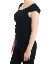 Thumbnail for Elegant Cap Sleeve Black Top