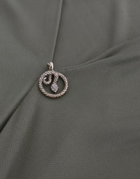 Thumbnail for Elegant Green Jersey Blouse with Gold Accents