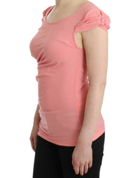 Thumbnail for Pink Cotton Blend Tank Top with Cap Sleeves