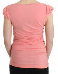 Thumbnail for Pink Cotton Blend Tank Top with Cap Sleeves