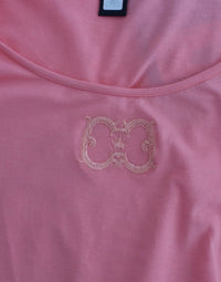 Thumbnail for Pink Cotton Blend Tank Top with Cap Sleeves