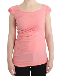 Thumbnail for Pink Cotton Blend Tank Top with Cap Sleeves