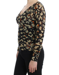 Thumbnail for Elegant Multicolor V-Neck Wool Jumper