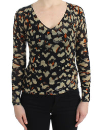 Thumbnail for Elegant Multicolor V-Neck Wool Jumper