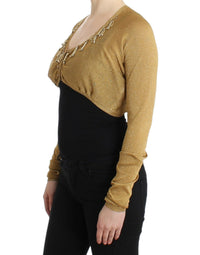 Thumbnail for Embellished Gold Shimmer Shrug