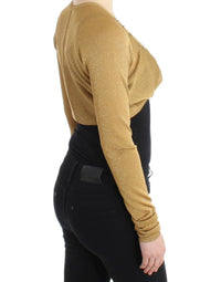 Thumbnail for Embellished Gold Shimmer Shrug