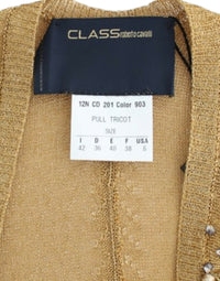 Thumbnail for Embellished Gold Shimmer Shrug