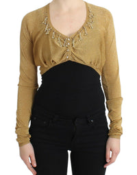 Thumbnail for Embellished Gold Shimmer Shrug