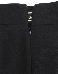 Thumbnail for Elegant Black Wool Pencil Skirt