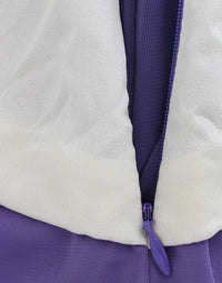 Thumbnail for Elegant Purple Floral Jersey Dress