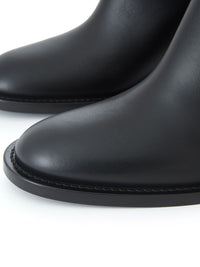 Thumbnail for Elegant Leather Ankle Boots with Chic Buckle Detail