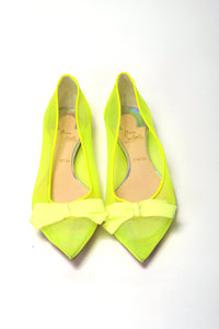 Thumbnail for Fluro Yellow Flat Point Toe Shoe