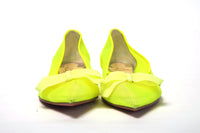 Thumbnail for Fluro Yellow Flat Point Toe Shoe