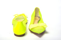 Thumbnail for Fluro Yellow Flat Point Toe Shoe