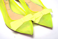 Thumbnail for Fluro Yellow Flat Point Toe Shoe