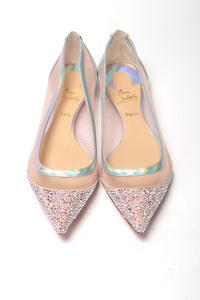 Thumbnail for Silver Rose Flat Point Crystals Toe Shoe