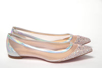 Thumbnail for Silver Rose Flat Point Crystals Toe Shoe