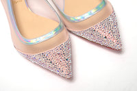 Thumbnail for Silver Rose Flat Point Crystals Toe Shoe