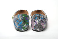 Thumbnail for Multicolor Silver Flat Point Toe Shoe