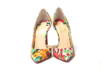 Thumbnail for Multicolor Flower Printed High Heels Pumps Shoes