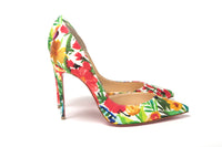 Thumbnail for Multicolor Flower Printed High Heels Pumps Shoes