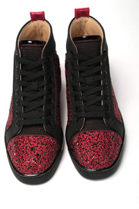 Thumbnail for Red Black Louis Junior Spikes  Sneaker Shoes