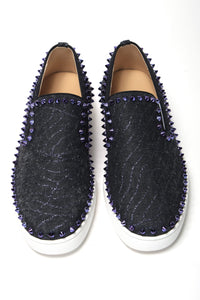 Thumbnail for Navy/Electro Met Pik Boat Flat Shoes