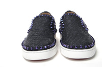 Thumbnail for Navy/Electro Met Pik Boat Flat Shoes